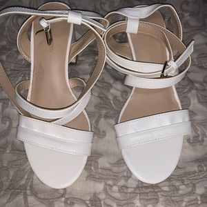 White strappy sandals brand new